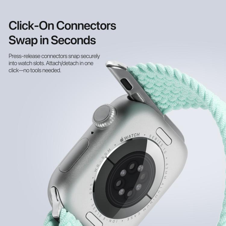 For Apple Watch 38 / 40 / 41 / S10 42mm DUX DUCIS Mixture Ultra Series Magnetic Buckle Nylon Braided Strap(Mint Green) - Watch Bands by DUX DUCIS | Online Shopping UK | buy2fix