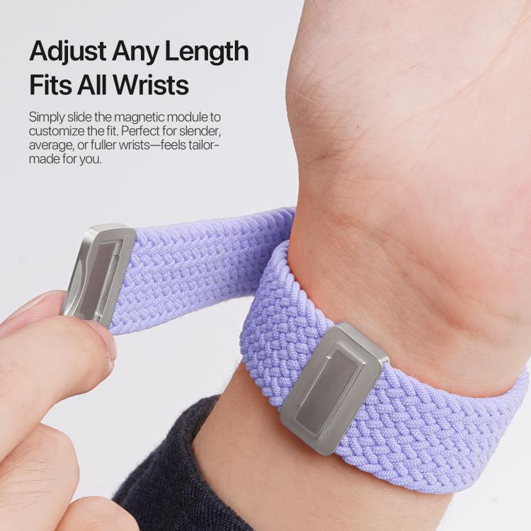 For Apple Watch 38 / 40 / 41 / S10 42mm DUX DUCIS Mixture Ultra Series Magnetic Buckle Nylon Braided Strap(Misty Purple) - Watch Bands by DUX DUCIS | Online Shopping UK | buy2fix