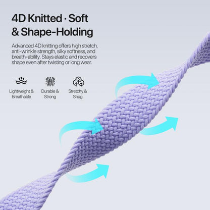 For Apple Watch 38 / 40 / 41 / S10 42mm DUX DUCIS Mixture Ultra Series Magnetic Buckle Nylon Braided Strap(Misty Purple) - Watch Bands by DUX DUCIS | Online Shopping UK | buy2fix