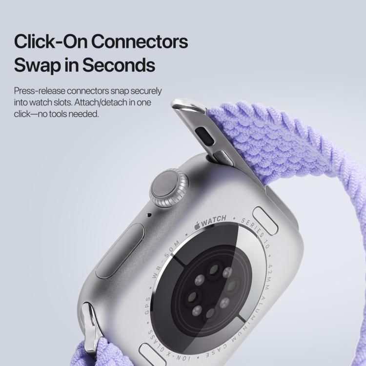 For Apple Watch 38 / 40 / 41 / S10 42mm DUX DUCIS Mixture Ultra Series Magnetic Buckle Nylon Braided Strap(Misty Purple) - Watch Bands by DUX DUCIS | Online Shopping UK | buy2fix