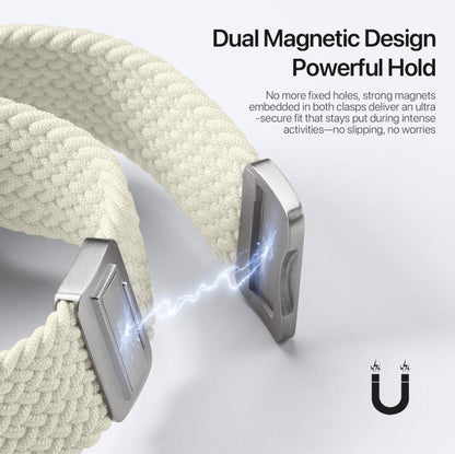 For Apple Watch 38 / 40 / 41 / S10 42mm DUX DUCIS Mixture Ultra Series Magnetic Buckle Nylon Braided Strap(Starlight) - Watch Bands by DUX DUCIS | Online Shopping UK | buy2fix