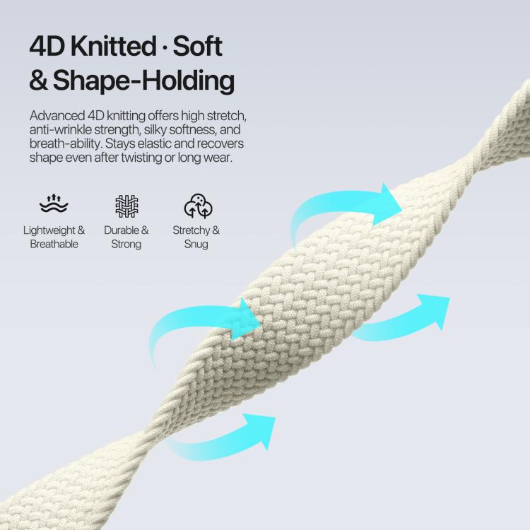 For Apple Watch 38 / 40 / 41 / S10 42mm DUX DUCIS Mixture Ultra Series Magnetic Buckle Nylon Braided Strap(Starlight) - Watch Bands by DUX DUCIS | Online Shopping UK | buy2fix