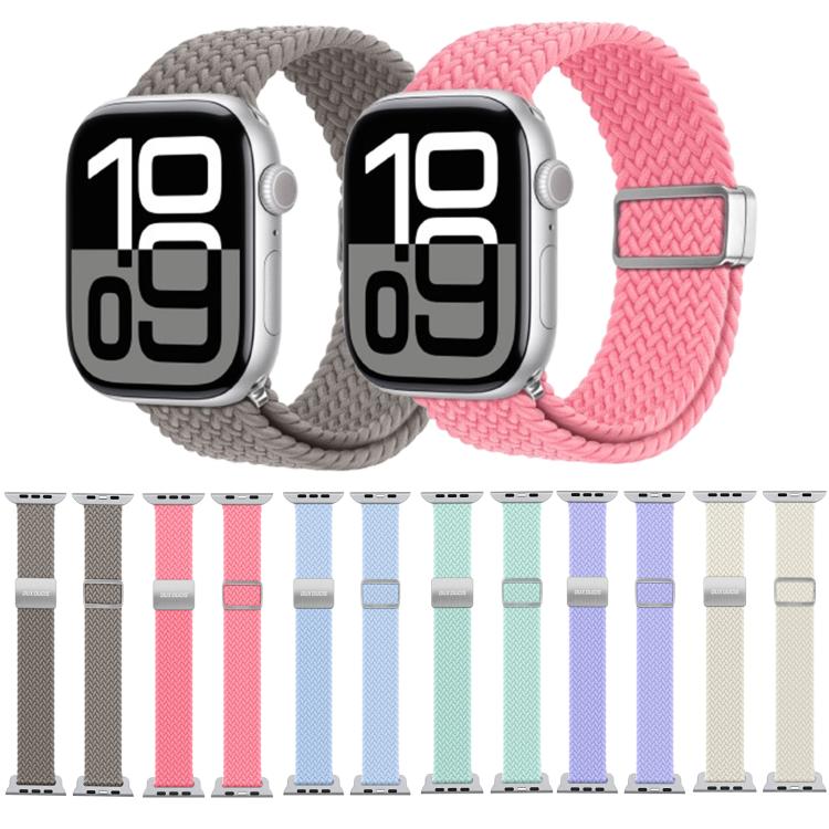 For Apple Watch 38 / 40 / 41 / S10 42mm DUX DUCIS Mixture Ultra Series Magnetic Buckle Nylon Braided Strap(Mint Green) - Watch Bands by DUX DUCIS | Online Shopping UK | buy2fix