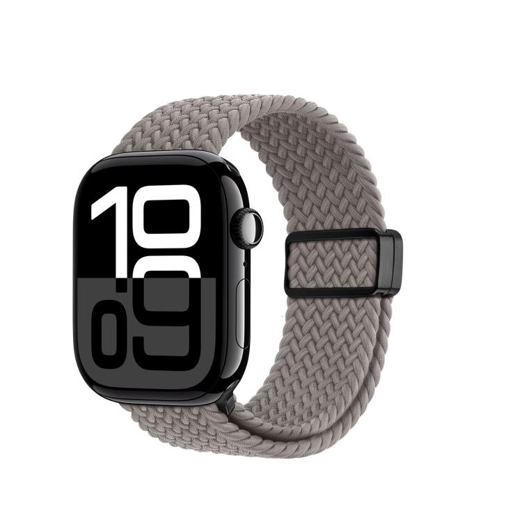 For Apple Watch 42 / 44 / 45 / 46 / 49mm DUX DUCIS Mixture Ultra Series Magnetic Buckle Nylon Braided Strap(Clay) - Watch Bands by DUX DUCIS | Online Shopping UK | buy2fix