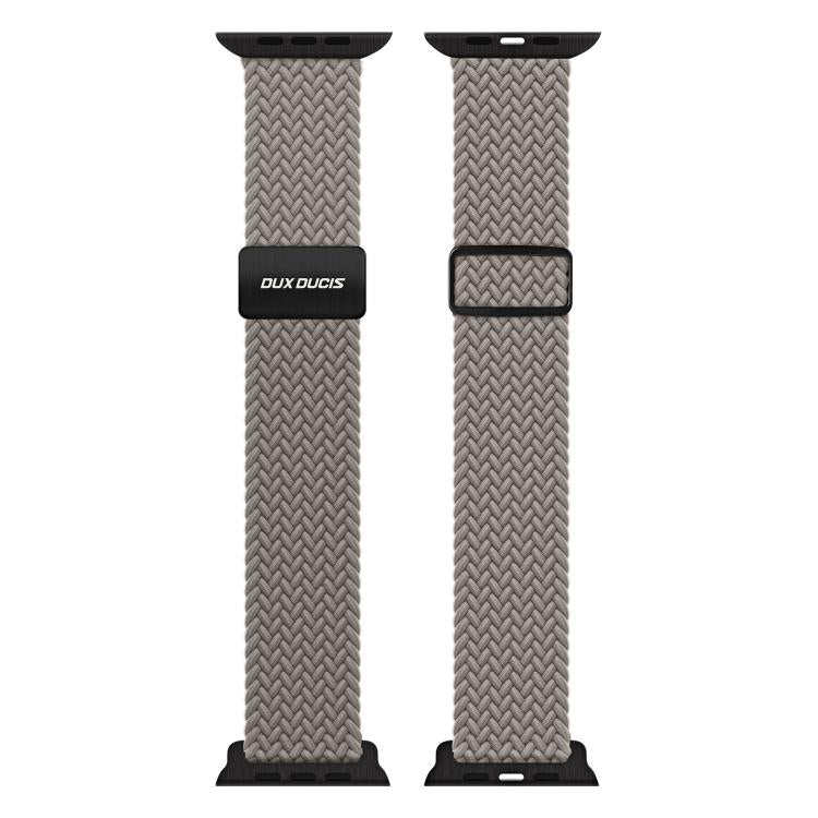 For Apple Watch 42 / 44 / 45 / 46 / 49mm DUX DUCIS Mixture Ultra Series Magnetic Buckle Nylon Braided Strap(Clay) - Watch Bands by DUX DUCIS | Online Shopping UK | buy2fix