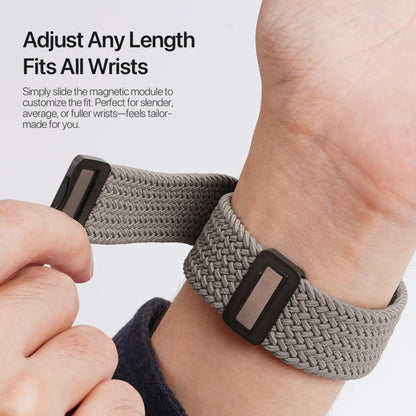 For Apple Watch 42 / 44 / 45 / 46 / 49mm DUX DUCIS Mixture Ultra Series Magnetic Buckle Nylon Braided Strap(Clay) - Watch Bands by DUX DUCIS | Online Shopping UK | buy2fix