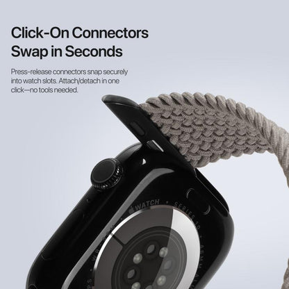 For Apple Watch 42 / 44 / 45 / 46 / 49mm DUX DUCIS Mixture Ultra Series Magnetic Buckle Nylon Braided Strap(Clay) - Watch Bands by DUX DUCIS | Online Shopping UK | buy2fix