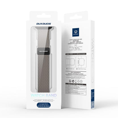 For Apple Watch 42 / 44 / 45 / 46 / 49mm DUX DUCIS Mixture Ultra Series Magnetic Buckle Nylon Braided Strap(Clay) - Watch Bands by DUX DUCIS | Online Shopping UK | buy2fix