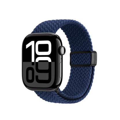 For Apple Watch 42 / 44 / 45 / 46 / 49mm DUX DUCIS Mixture Ultra Series Magnetic Buckle Nylon Braided Strap(Deep Blue) - Watch Bands by DUX DUCIS | Online Shopping UK | buy2fix
