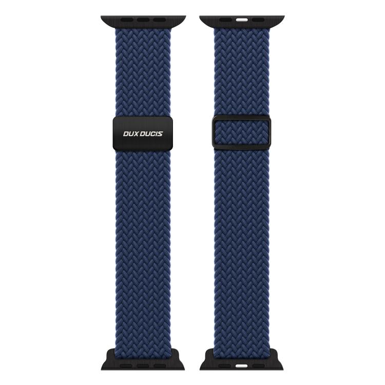 For Apple Watch 42 / 44 / 45 / 46 / 49mm DUX DUCIS Mixture Ultra Series Magnetic Buckle Nylon Braided Strap(Deep Blue) - Watch Bands by DUX DUCIS | Online Shopping UK | buy2fix