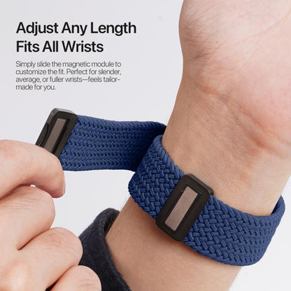 For Apple Watch 42 / 44 / 45 / 46 / 49mm DUX DUCIS Mixture Ultra Series Magnetic Buckle Nylon Braided Strap(Deep Blue) - Watch Bands by DUX DUCIS | Online Shopping UK | buy2fix