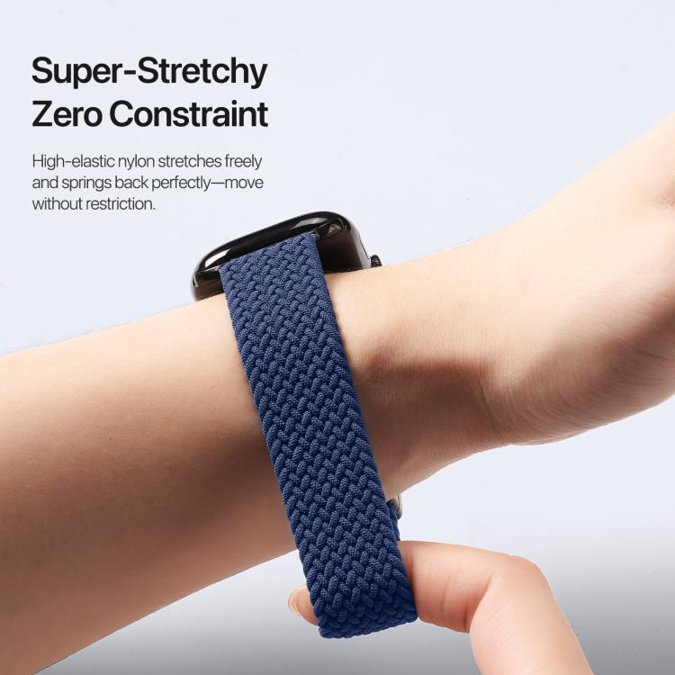 For Apple Watch 42 / 44 / 45 / 46 / 49mm DUX DUCIS Mixture Ultra Series Magnetic Buckle Nylon Braided Strap(Deep Blue) - Watch Bands by DUX DUCIS | Online Shopping UK | buy2fix
