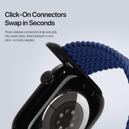 For Apple Watch 42 / 44 / 45 / 46 / 49mm DUX DUCIS Mixture Ultra Series Magnetic Buckle Nylon Braided Strap(Deep Blue) - Watch Bands by DUX DUCIS | Online Shopping UK | buy2fix