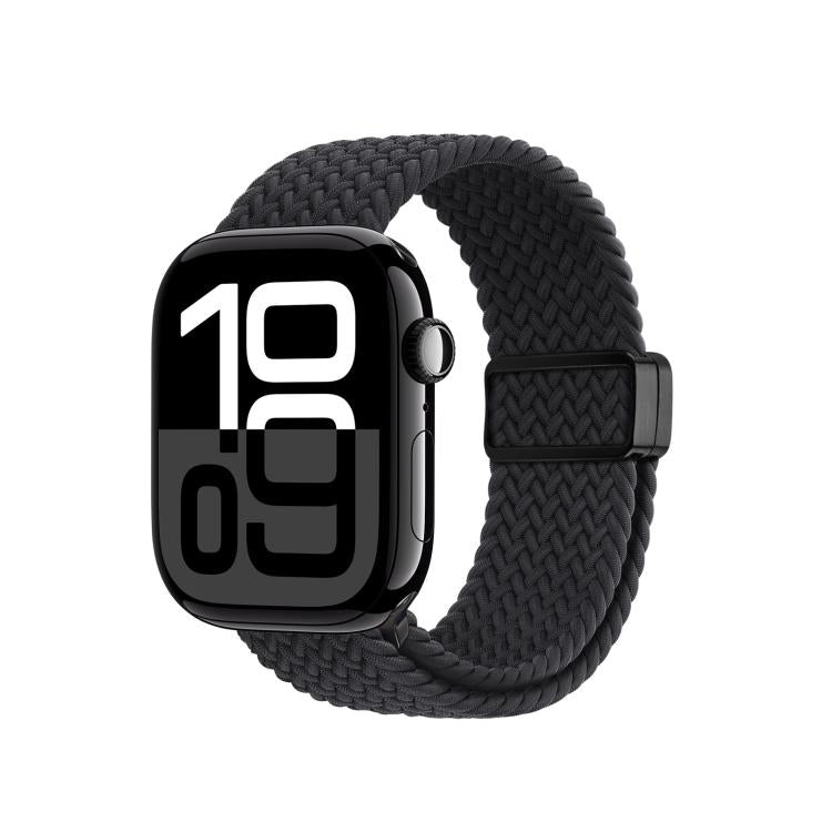For Apple Watch 42 / 44 / 45 / 46 / 49mm DUX DUCIS Mixture Ultra Series Magnetic Buckle Nylon Braided Strap(Midnight) - Watch Bands by DUX DUCIS | Online Shopping UK | buy2fix