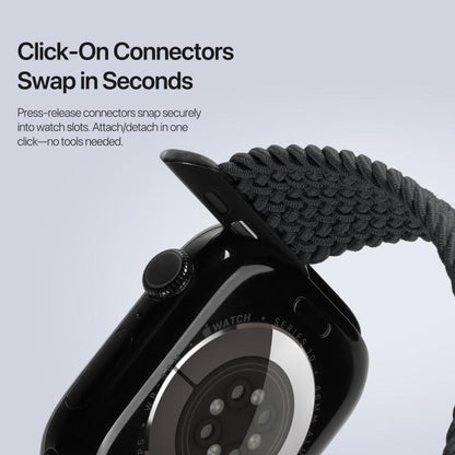 For Apple Watch 42 / 44 / 45 / 46 / 49mm DUX DUCIS Mixture Ultra Series Magnetic Buckle Nylon Braided Strap(Midnight) - Watch Bands by DUX DUCIS | Online Shopping UK | buy2fix