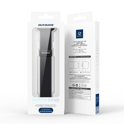 For Apple Watch 42 / 44 / 45 / 46 / 49mm DUX DUCIS Mixture Ultra Series Magnetic Buckle Nylon Braided Strap(Midnight) - Watch Bands by DUX DUCIS | Online Shopping UK | buy2fix