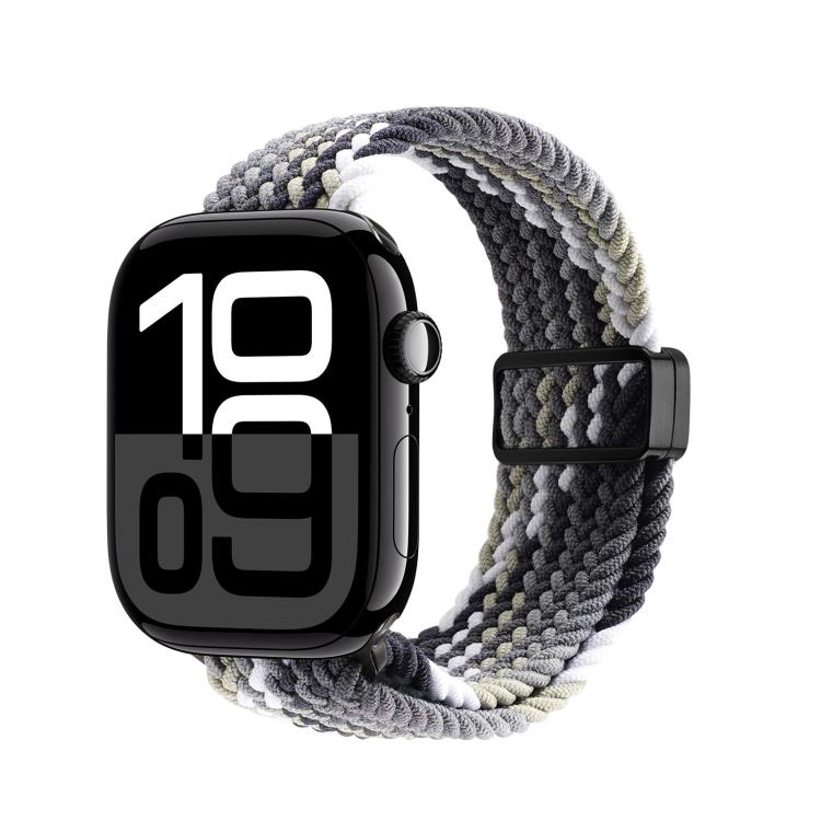 For Apple Watch 42 / 44 / 45 / 46 / 49mm DUX DUCIS Mixture Ultra Series Magnetic Buckle Nylon Braided Strap(Smoke Gradient) - Watch Bands by DUX DUCIS | Online Shopping UK | buy2fix