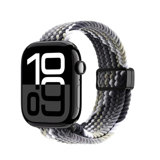 For Apple Watch 42 / 44 / 45 / 46 / 49mm DUX DUCIS Mixture Ultra Series Magnetic Buckle Nylon Braided Strap(Smoke Gradient) - Watch Bands by DUX DUCIS | Online Shopping UK | buy2fix