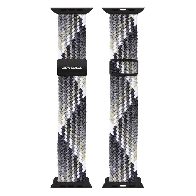 For Apple Watch 42 / 44 / 45 / 46 / 49mm DUX DUCIS Mixture Ultra Series Magnetic Buckle Nylon Braided Strap(Smoke Gradient) - Watch Bands by DUX DUCIS | Online Shopping UK | buy2fix