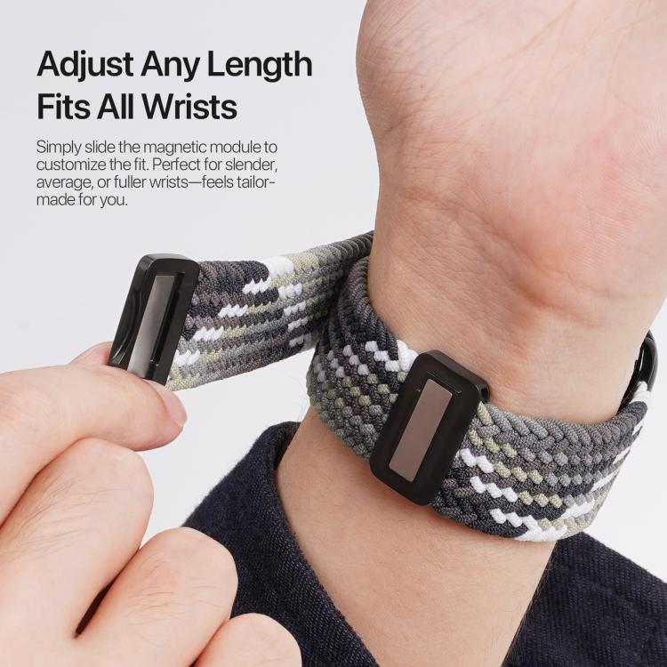 For Apple Watch 42 / 44 / 45 / 46 / 49mm DUX DUCIS Mixture Ultra Series Magnetic Buckle Nylon Braided Strap(Smoke Gradient) - Watch Bands by DUX DUCIS | Online Shopping UK | buy2fix