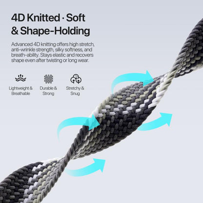 For Apple Watch 42 / 44 / 45 / 46 / 49mm DUX DUCIS Mixture Ultra Series Magnetic Buckle Nylon Braided Strap(Smoke Gradient) - Watch Bands by DUX DUCIS | Online Shopping UK | buy2fix