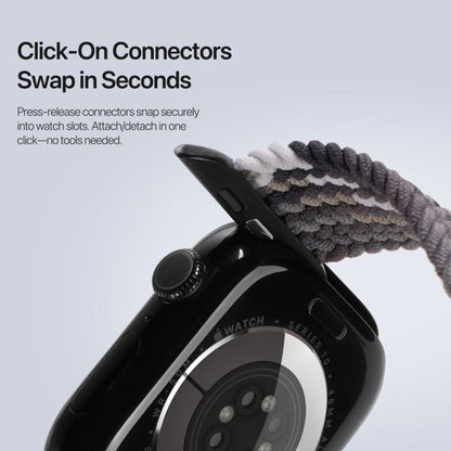For Apple Watch 42 / 44 / 45 / 46 / 49mm DUX DUCIS Mixture Ultra Series Magnetic Buckle Nylon Braided Strap(Smoke Gradient) - Watch Bands by DUX DUCIS | Online Shopping UK | buy2fix