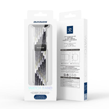 For Apple Watch 42 / 44 / 45 / 46 / 49mm DUX DUCIS Mixture Ultra Series Magnetic Buckle Nylon Braided Strap(Smoke Gradient) - Watch Bands by DUX DUCIS | Online Shopping UK | buy2fix