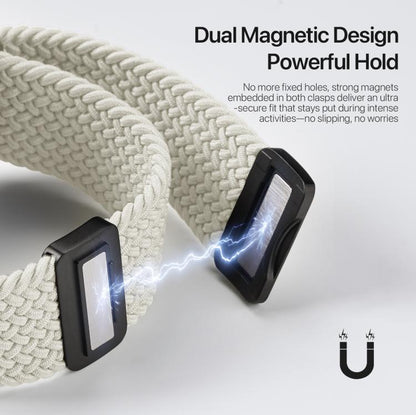 For Apple Watch 42 / 44 / 45 / 46 / 49mm DUX DUCIS Mixture Ultra Series Magnetic Buckle Nylon Braided Strap(Starlight) - Watch Bands by DUX DUCIS | Online Shopping UK | buy2fix