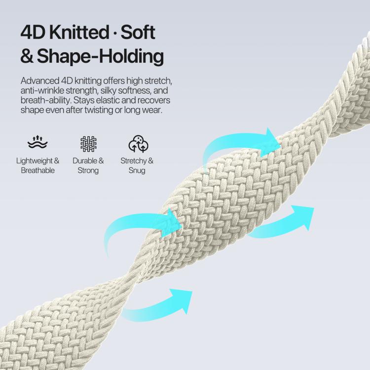 For Apple Watch 42 / 44 / 45 / 46 / 49mm DUX DUCIS Mixture Ultra Series Magnetic Buckle Nylon Braided Strap(Starlight) - Watch Bands by DUX DUCIS | Online Shopping UK | buy2fix