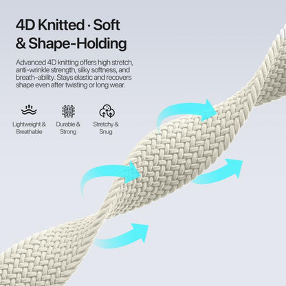 For Apple Watch 42 / 44 / 45 / 46 / 49mm DUX DUCIS Mixture Ultra Series Magnetic Buckle Nylon Braided Strap(Starlight) - Watch Bands by DUX DUCIS | Online Shopping UK | buy2fix