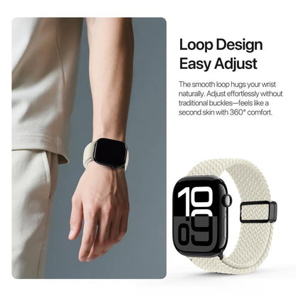 For Apple Watch 42 / 44 / 45 / 46 / 49mm DUX DUCIS Mixture Ultra Series Magnetic Buckle Nylon Braided Strap(Starlight) - Watch Bands by DUX DUCIS | Online Shopping UK | buy2fix