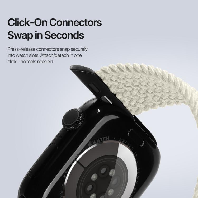 For Apple Watch 42 / 44 / 45 / 46 / 49mm DUX DUCIS Mixture Ultra Series Magnetic Buckle Nylon Braided Strap(Starlight) - Watch Bands by DUX DUCIS | Online Shopping UK | buy2fix