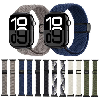 For Apple Watch 42 / 44 / 45 / 46 / 49mm DUX DUCIS Mixture Ultra Series Magnetic Buckle Nylon Braided Strap(Midnight) - Watch Bands by DUX DUCIS | Online Shopping UK | buy2fix