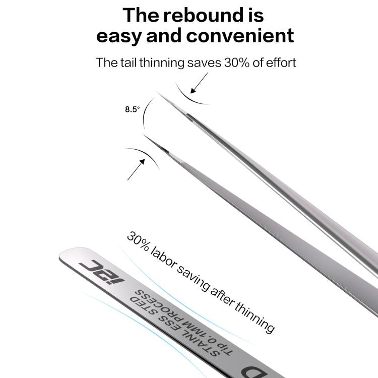 i2C NS Series Super Alloy High Precision Stainless Steel Super Hard Extra Tip Flying Wire Tweezers, Model:NS-01 2.5 Standard - Tweezers by i2C | Online Shopping UK | buy2fix