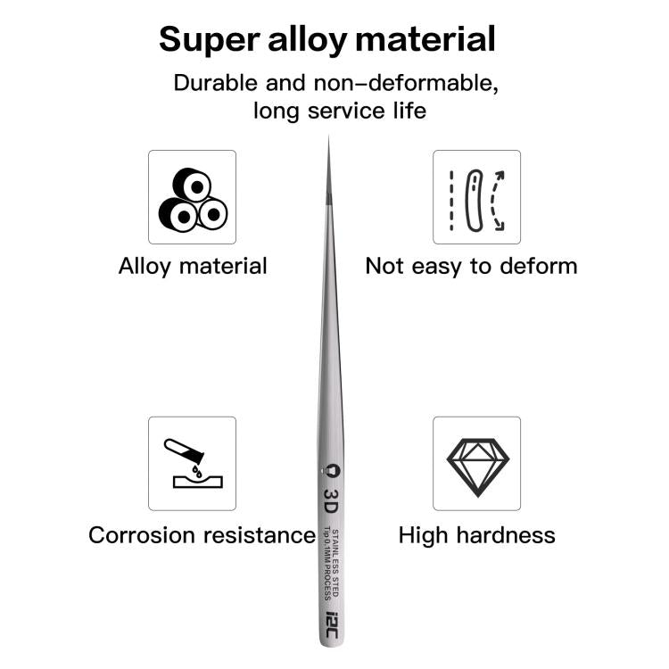 i2C NS Series Super Alloy High Precision Stainless Steel Super Hard Extra Tip Flying Wire Tweezers, Model:NS-03 Extra Hard Tip - Tweezers by i2C | Online Shopping UK | buy2fix