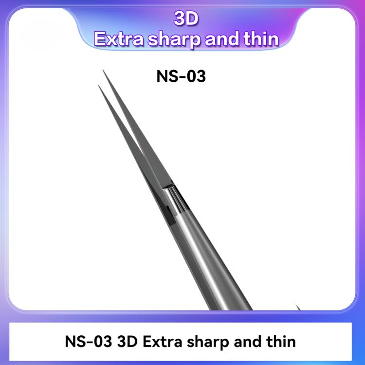 i2C NS Series Super Alloy High Precision Stainless Steel Super Hard Extra Tip Flying Wire Tweezers, Model:NS-03 Extra Hard Tip - Tweezers by i2C | Online Shopping UK | buy2fix