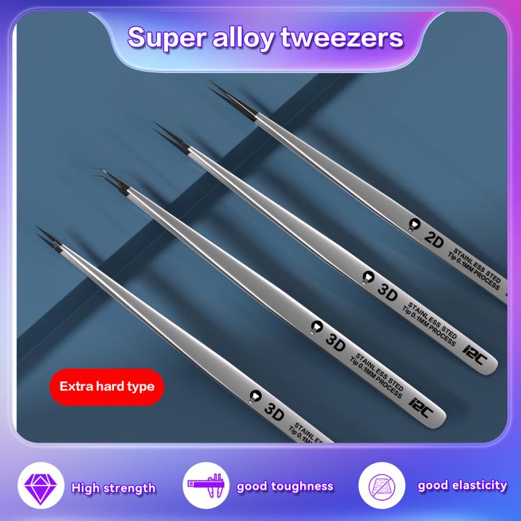 i2C NS Series Super Alloy High Precision Stainless Steel Super Hard Extra Tip Flying Wire Tweezers, Model:NS-04/02/03 Set - Tweezers by i2C | Online Shopping UK | buy2fix