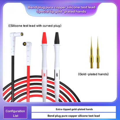 i2C Pure Copper Silicone Probe Detection Pen, Model:Bend Plug Without Stainless Steel Needle - Test Tools by i2C | Online Shopping UK | buy2fix