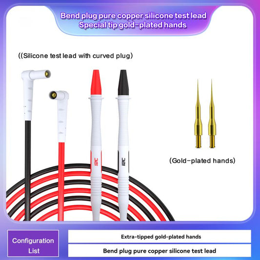 i2C Pure Copper Silicone Probe Detection Pen, Model:Bend Plug Without Stainless Steel Needle - Test Tools by i2C | Online Shopping UK | buy2fix