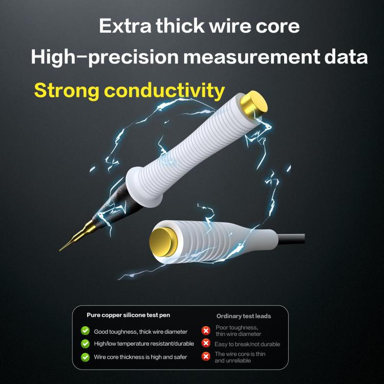 i2C Pure Copper Silicone Probe Detection Pen, Model:Bend Plug Without Stainless Steel Needle - Test Tools by i2C | Online Shopping UK | buy2fix