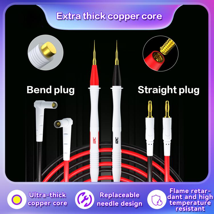 i2C Pure Copper Silicone Probe Detection Pen, Model:Bend Plug Without Stainless Steel Needle - Test Tools by i2C | Online Shopping UK | buy2fix