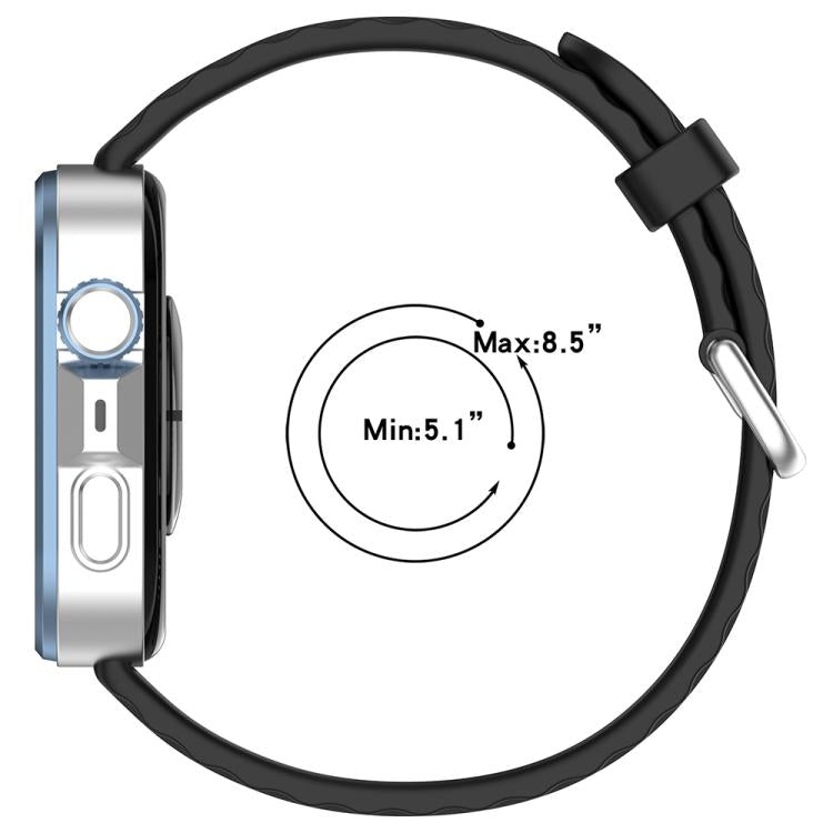 For Huawei Watch Fit4 Pro / Fit4 / Fit3 xDfind Silver Buckle Solid Color Silicone Watch Band(Black) - Watch Bands by xDfind | Online Shopping UK | buy2fix