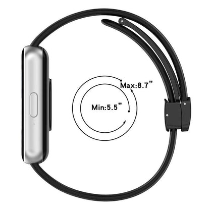 For Samsung Galaxy Fit3 xDfind Hole Style Magnetic Black Buckle Silicone Watch Band(Purple) - Watch Bands by xDfind | Online Shopping UK | buy2fix