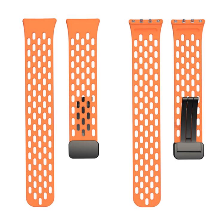 For Samsung Galaxy Fit3 xDfind Hole Style Magnetic Black Buckle Silicone Watch Band(Purple) - Watch Bands by xDfind | Online Shopping UK | buy2fix