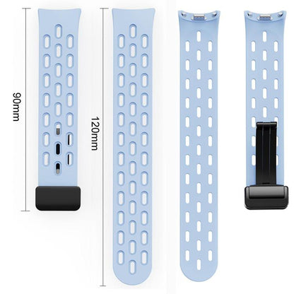 For Xiaomi Smart Band 10 / 9 / 8 xDfind Holes Magnetic Black Buckle Silicone Watch Band(Midnight Blue) - Watch Bands by xDfind | Online Shopping UK | buy2fix