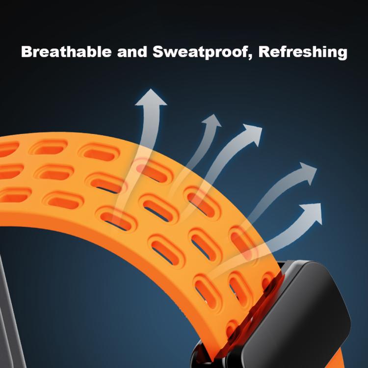 For Xiaomi Smart Band 10 / 9 / 8 xDfind Holes Magnetic Black Buckle Silicone Watch Band(Midnight Blue) - Watch Bands by xDfind | Online Shopping UK | buy2fix