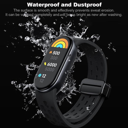 For Xiaomi Smart Band 10 / 9 / 8 xDfind Holes Magnetic Black Buckle Silicone Watch Band(Midnight Blue) - Watch Bands by xDfind | Online Shopping UK | buy2fix