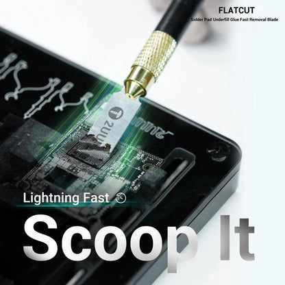 2uul 5 in 1 DA28 FlatCut Solder Pad Underfill Glue Fast Removal Blades - Dust Remove Tool by 2UUL | Online Shopping UK | buy2fix