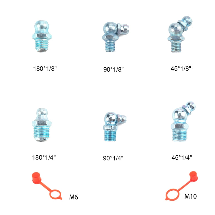 160 in 1 Zerk Oil Grease Fitting Assortment Kits with Dust Cover Cap - Pipes & Fittings by buy2fix | Online Shopping UK | buy2fix