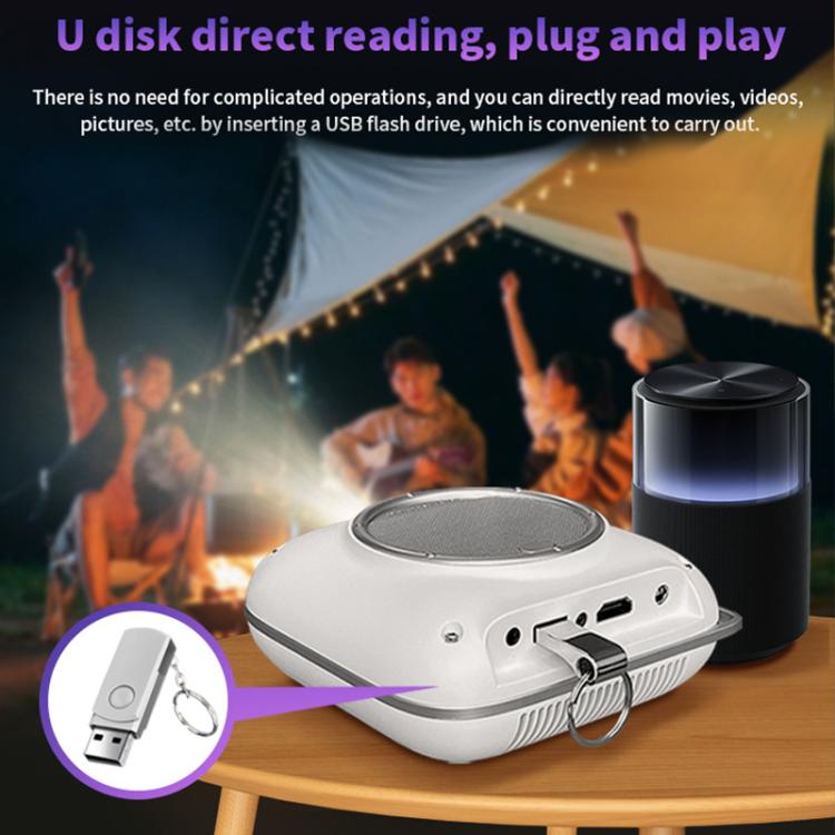 Cheerlux C1 Basic Version 1280x720P 100ANSI Bluetooth 5.1 Smart Projector, EU Plug(Orange) - Mini Projector by Cheerlux | Online Shopping UK | buy2fix